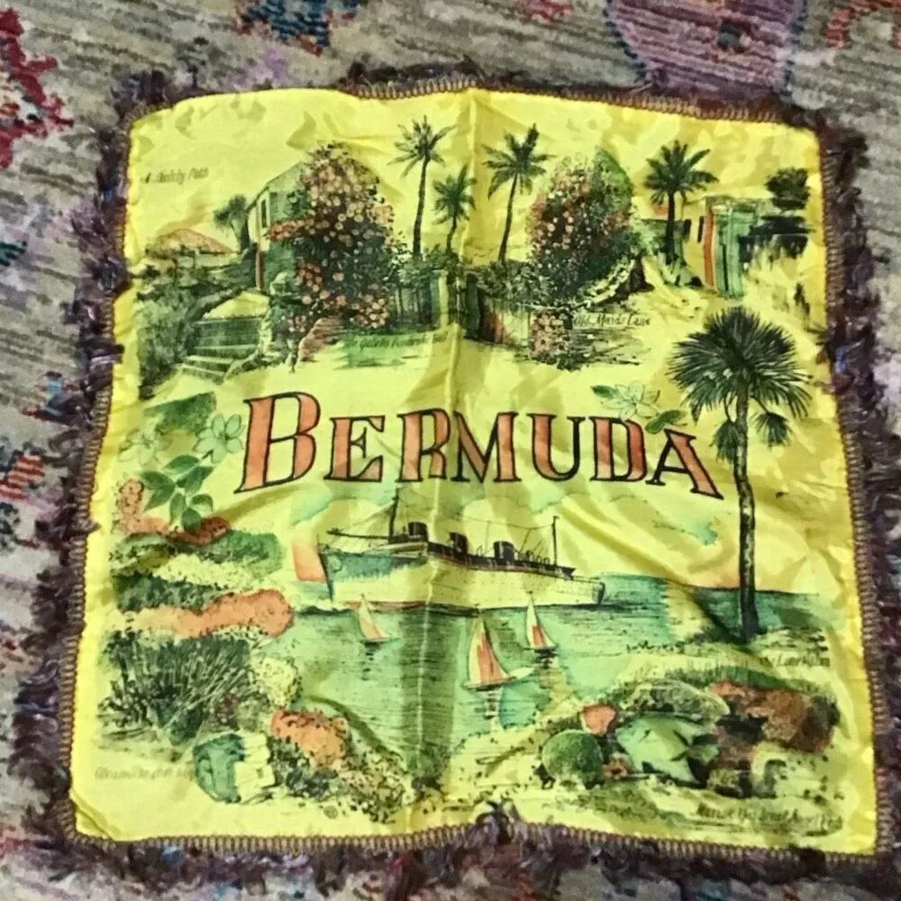 Vintage Bermuda map pillow sham